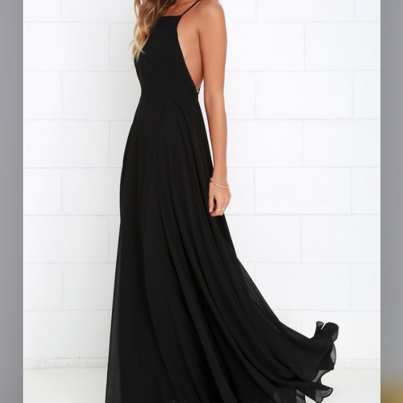 Lulu’s Black Backless Dress - Picture 2 of 4